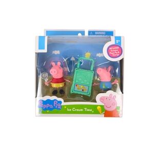 Jazwares, Peppa Pig Ice Cream Time Playset - Peppa and George Ice Cream Playset